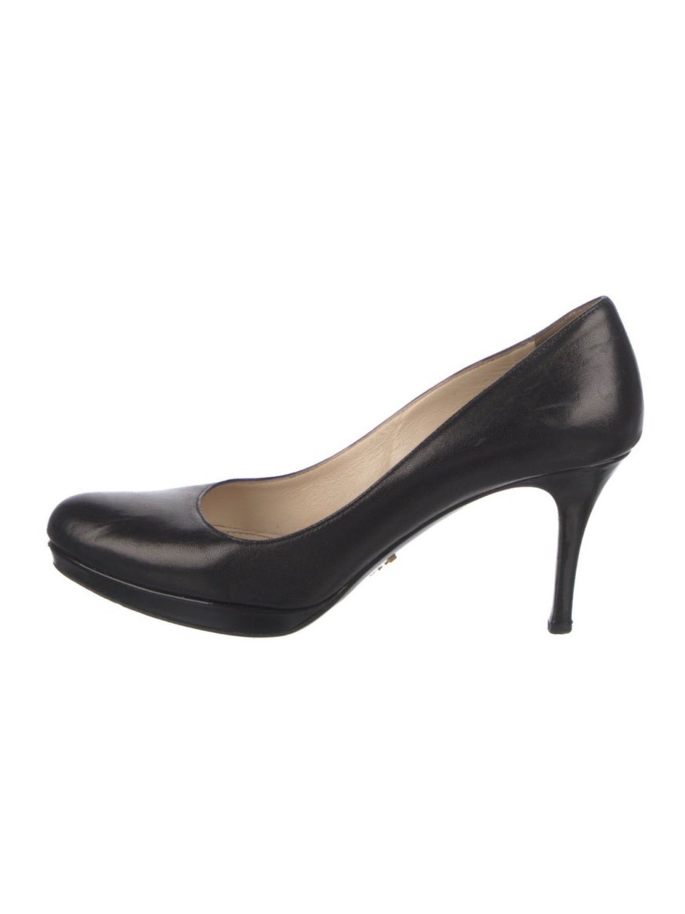 Prada Elegant Black Leather Platform Pumps with Box and Dust bag. Size 7